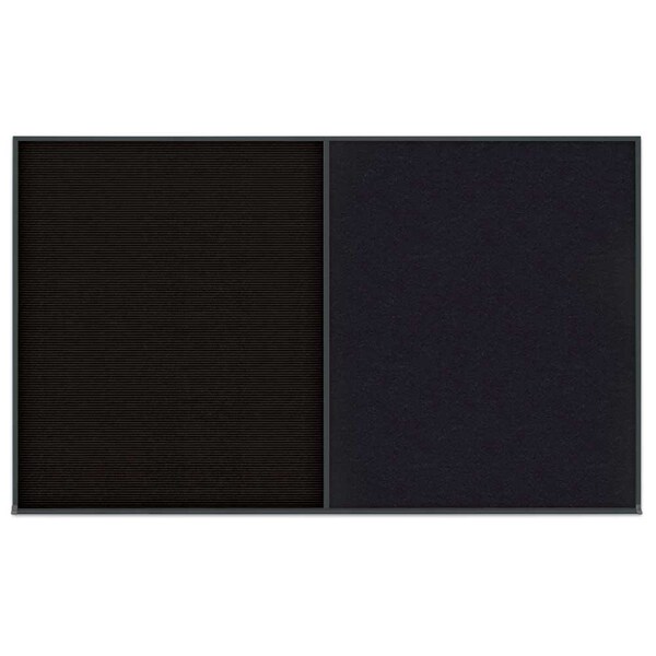 Double Door Radius Corkboard, 60"x36", Hea, UV7014RC-SATIN-BUFF
